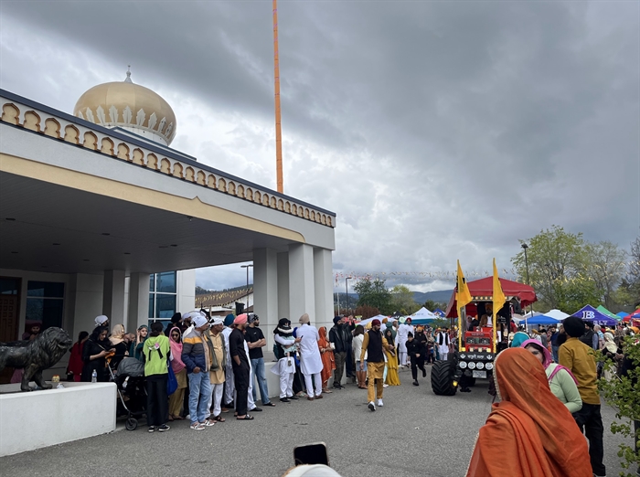 The Okanagan Sikh Temple during the Vaisakhi parade on April 27, 2024.