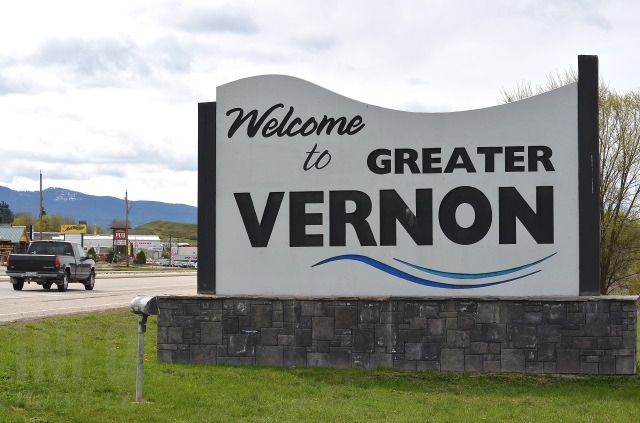 The old Welcome to Greater Vernon sign. 
